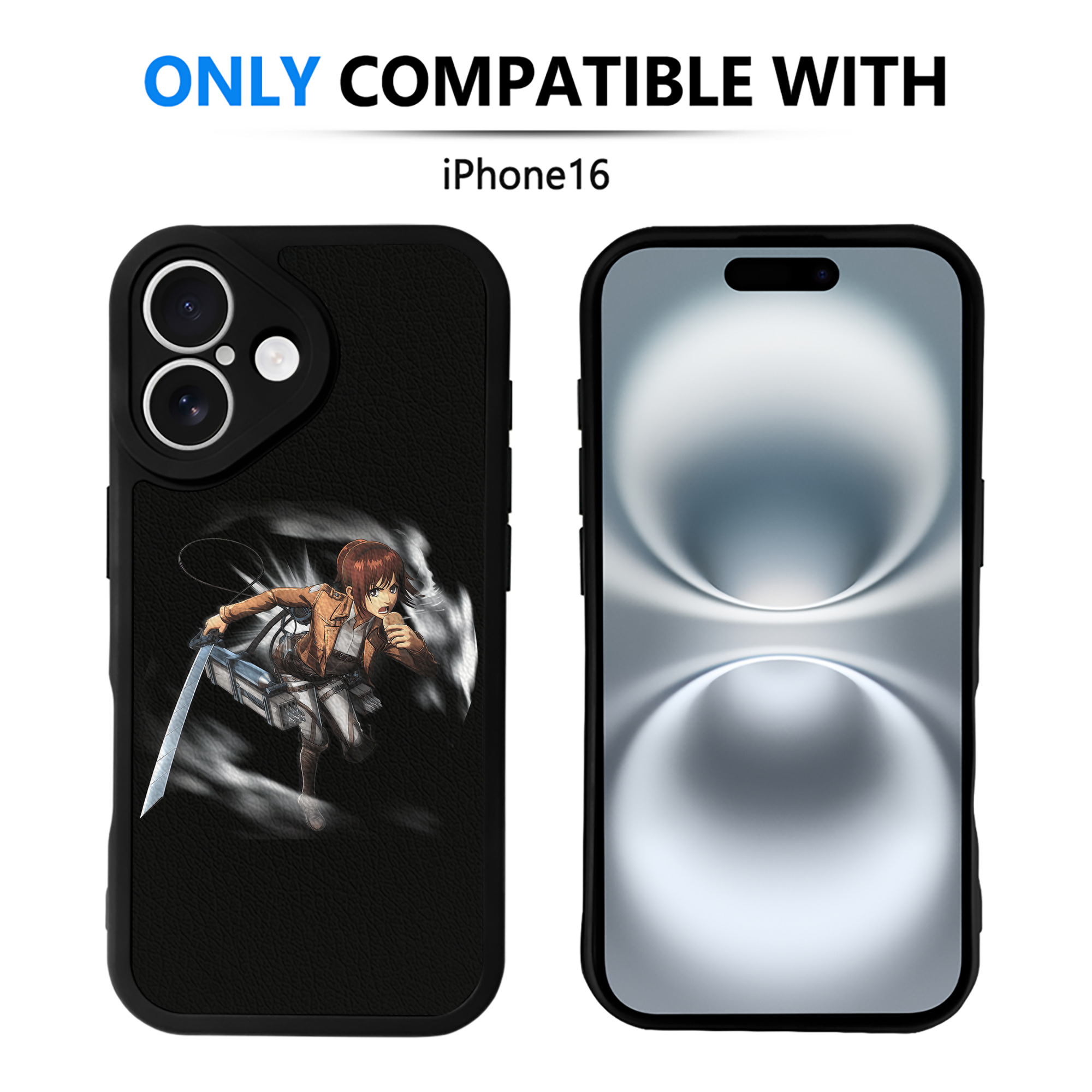 （画像用） 進撃の巨人 サシャ·ブラウス Attack on Titan Sasha Blaus 【iPhone 16シリーズ対応】シリコンスマホケース（レザー調） 材質：シリコン